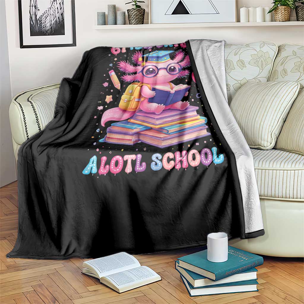 Axolotl 100 Days Of School Throw Blanket 100 Days Is Alotl School 67 33 Six Seven Meme TS10 Print Your Wear