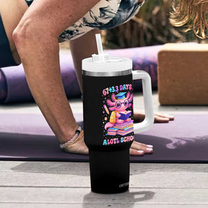 Axolotl 100 Days Of School Tumbler With Handle 100 Days Is Alotl School 67 33 Six Seven Meme TS10 Print Your Wear