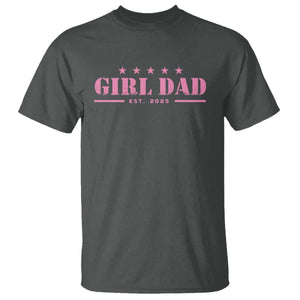 Girl Dad Est. 2025 T Shirt TS10 Dark Heather Print Your Wear