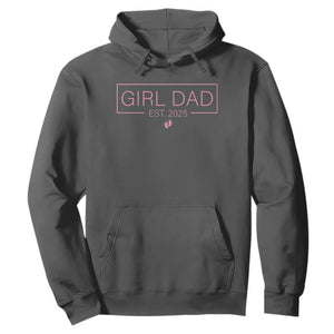 Girl Dad Est. 2025 Hoodie Expect Baby 2025 Fathers Day TS10 Dark Heather Print Your Wear