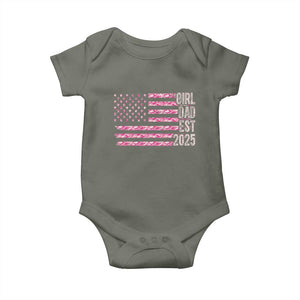 Dad Of Girl Est. 2025 Baby Onesie Father Girl To Be 2025 Daddy Camouflage Camo Flag TS10 Military Green Print Your Wear