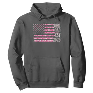 Dad Of Girl Est. 2025 Hoodie Father Girl To Be 2025 Daddy Camouflage Camo Flag TS10 Dark Heather Print Your Wear