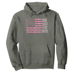 Dad Of Girl Est. 2025 Hoodie Father Girl To Be 2025 Daddy Camouflage Camo Flag TS10 Military Green Print Your Wear
