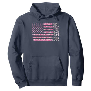 Dad Of Girl Est. 2025 Hoodie Father Girl To Be 2025 Daddy Camouflage Camo Flag TS10 Navy Print Your Wear
