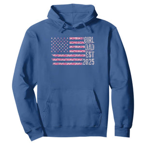 Dad Of Girl Est. 2025 Hoodie Father Girl To Be 2025 Daddy Camouflage Camo Flag TS10 Royal Blue Print Your Wear