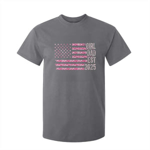 Dad Of Girl Est. 2025 T Shirt For Kid Father Girl To Be 2025 Daddy Camouflage Camo Flag TS10 Charcoal Print Your Wear