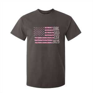 Dad Of Girl Est. 2025 T Shirt For Kid Father Girl To Be 2025 Daddy Camouflage Camo Flag TS10 Dark Chocolate Print Your Wear