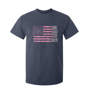 Dad Of Girl Est. 2025 T Shirt For Kid Father Girl To Be 2025 Daddy Camouflage Camo Flag TS10 Navy Print Your Wear