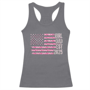 Dad Of Girl Est. 2025 Racerback Tank Top Father Girl To Be 2025 Daddy Camouflage Camo Flag TS10 Charcoal Print Your Wear