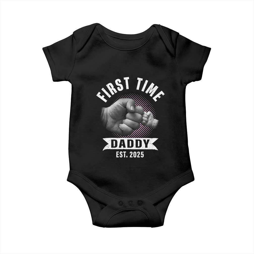 Girl Dad Est. 2025 Baby Onesie Fist Time Daddy To Be TS10 Black Print Your Wear