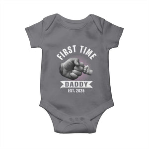 Girl Dad Est. 2025 Baby Onesie Fist Time Daddy To Be TS10 Charcoal Print Your Wear