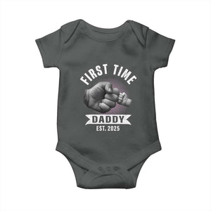 Girl Dad Est. 2025 Baby Onesie Fist Time Daddy To Be TS10 Dark Heather Print Your Wear