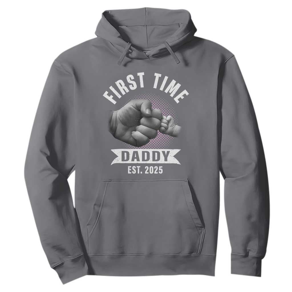 Girl Dad Est. 2025 Hoodie Fist Time Daddy To Be TS10 Charcoal Print Your Wear