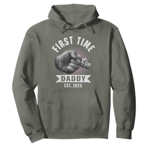 Girl Dad Est. 2025 Hoodie Fist Time Daddy To Be TS10 Military Green Print Your Wear