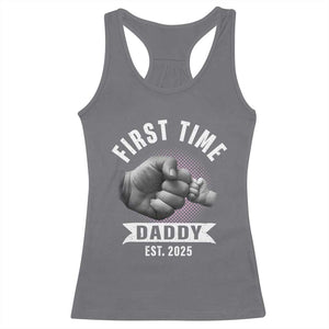 Girl Dad Est. 2025 Racerback Tank Top Fist Time Daddy To Be TS10 Charcoal Print Your Wear