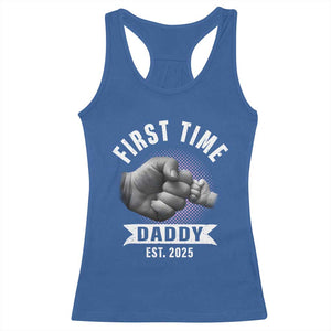 Girl Dad Est. 2025 Racerback Tank Top Fist Time Daddy To Be TS10 Royal Blue Print Your Wear