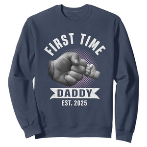 Girl Dad Est. 2025 Sweatshirt Fist Time Daddy To Be TS10 Navy Print Your Wear