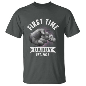 Girl Dad Est. 2025 T Shirt Fist Time Daddy To Be TS10 Dark Heather Print Your Wear