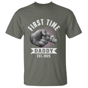 Girl Dad Est. 2025 T Shirt Fist Time Daddy To Be TS10 Military Green Print Your Wear