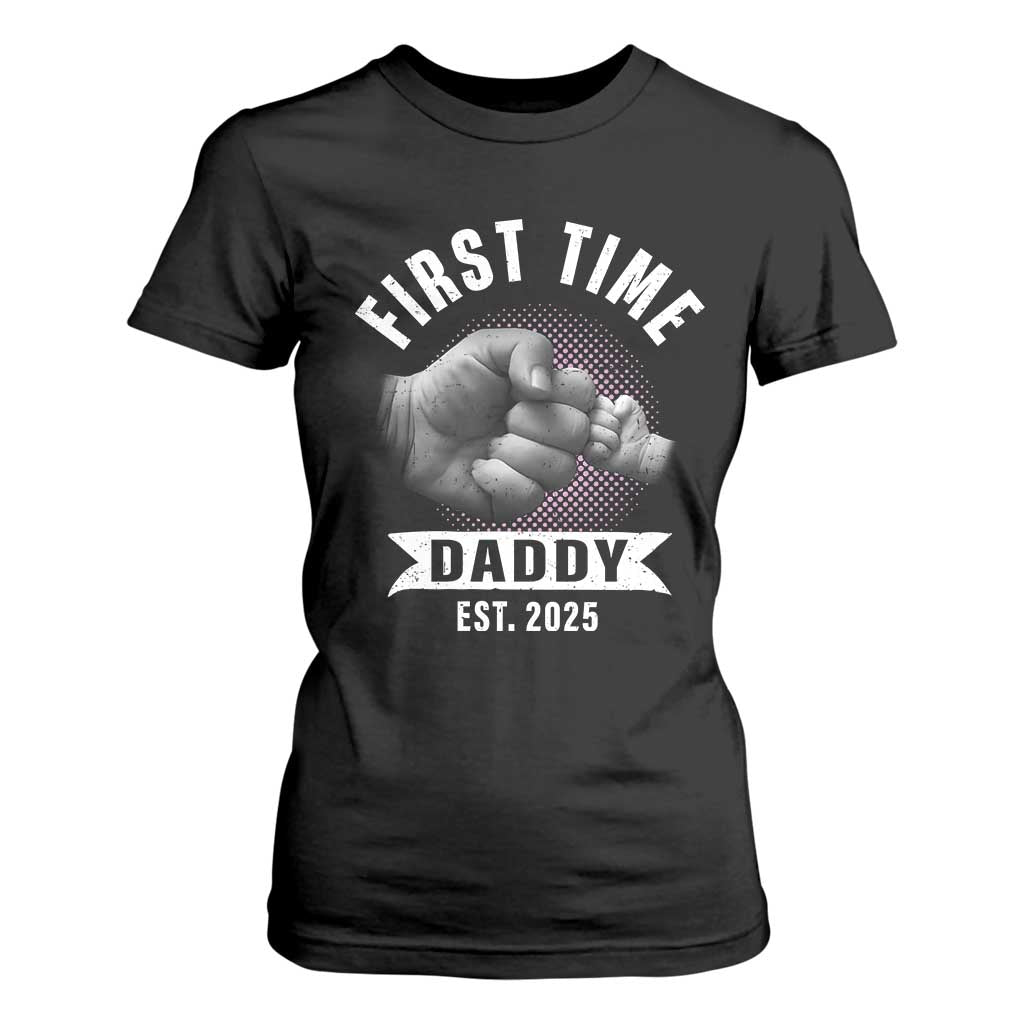 Girl Dad Est. 2025 T Shirt For Women Fist Time Daddy To Be TS10 Black Print Your Wear