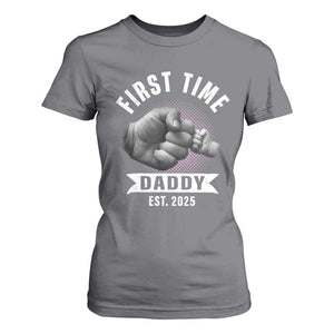 Girl Dad Est. 2025 T Shirt For Women Fist Time Daddy To Be TS10 Charcoal Print Your Wear