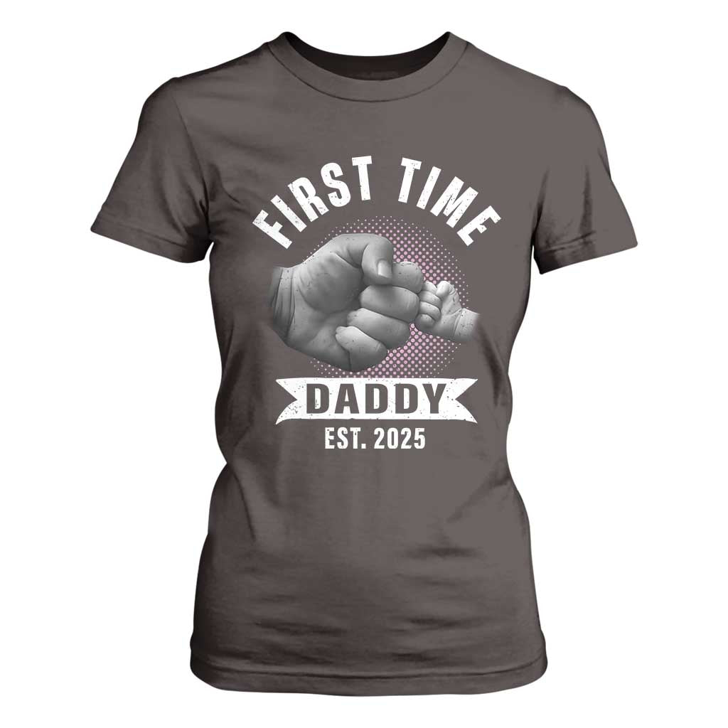Girl Dad Est. 2025 T Shirt For Women Fist Time Daddy To Be TS10 Dark Chocolate Print Your Wear