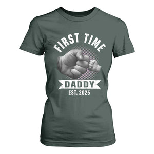 Girl Dad Est. 2025 T Shirt For Women Fist Time Daddy To Be TS10 Dark Forest Green Print Your Wear