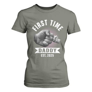 Girl Dad Est. 2025 T Shirt For Women Fist Time Daddy To Be TS10 Military Green Print Your Wear