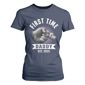 Girl Dad Est. 2025 T Shirt For Women Fist Time Daddy To Be TS10 Navy Print Your Wear