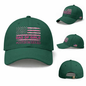 Dad Of Girls Baseball Cap Funny Girl Dads Pink Camo American Flag TS10 Baseball Cap Universal Fit Irish Green Print Your Wear