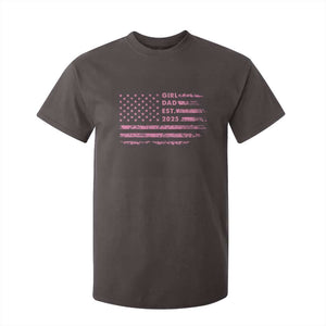 Girl Dad Est. 2025 T Shirt For Kid Expect Baby Fathers Day USA Flag TS10 Dark Chocolate Print Your Wear