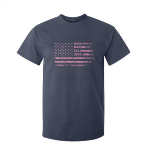 Girl Dad Est. 2025 T Shirt For Kid Expect Baby Fathers Day USA Flag TS10 Navy Print Your Wear
