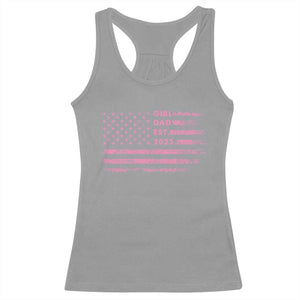 Girl Dad Est. 2025 Racerback Tank Top Expect Baby Fathers Day USA Flag TS10 Sport Gray Print Your Wear
