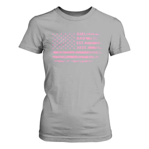 Girl Dad Est. 2025 T Shirt For Women Expect Baby Fathers Day USA Flag TS10 Sport Gray Print Your Wear