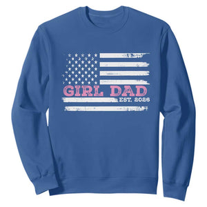 Personalised Dad Of Girl Sweatshirt Custom Year Daddy Fathers Day USA Flag TS10 Royal Blue Print Your Wear