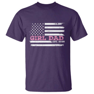 Personalised Dad Of Girl T Shirt Custom Year Daddy Fathers Day USA Flag TS10 Purple Print Your Wear