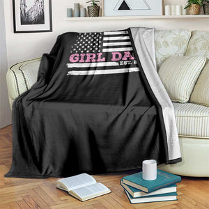 Dad Of Girl Est. 2026 Throw Blanket Daddy Fathers Day USA Flag TS10 Print Your Wear