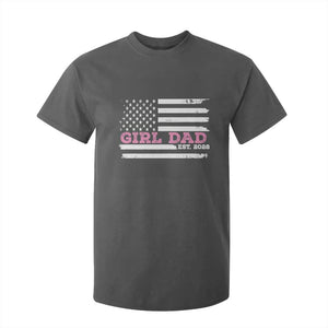 Dad Of Girl Est. 2026 T Shirt For Kid Daddy Fathers Day USA Flag TS10 Dark Heather Print Your Wear