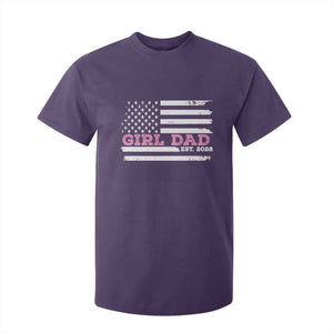 Dad Of Girl Est. 2026 T Shirt For Kid Daddy Fathers Day USA Flag TS10 Purple Print Your Wear