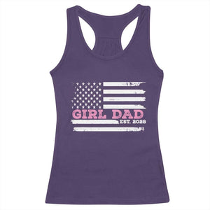Dad Of Girl Est. 2026 Racerback Tank Top Daddy Fathers Day USA Flag TS10 Purple Print Your Wear