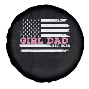 Dad Of Girl Est. 2026 Spare Tire Cover Daddy Fathers Day USA Flag TS10 Print Your Wear
