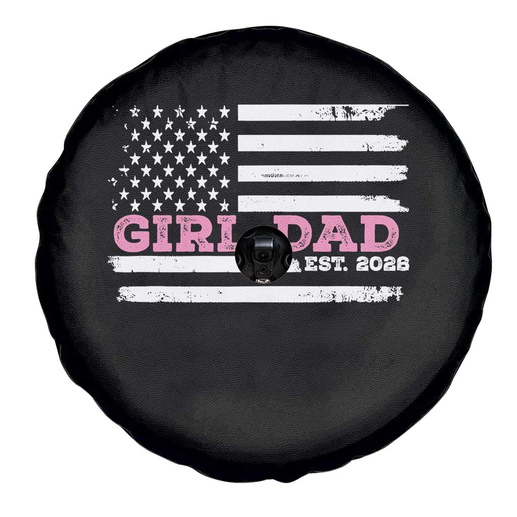 Dad Of Girl Est. 2026 Spare Tire Cover Daddy Fathers Day USA Flag TS10 Print Your Wear
