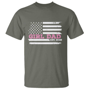 Dad Of Girl Est. 2026 T Shirt Daddy Fathers Day USA Flag TS10 Military Green Print Your Wear