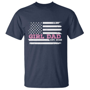 Dad Of Girl Est. 2026 T Shirt Daddy Fathers Day USA Flag TS10 Navy Print Your Wear