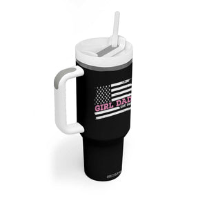 Dad Of Girl Est. 2026 Tumbler With Handle Daddy Fathers Day USA Flag TS10 Print Your Wear
