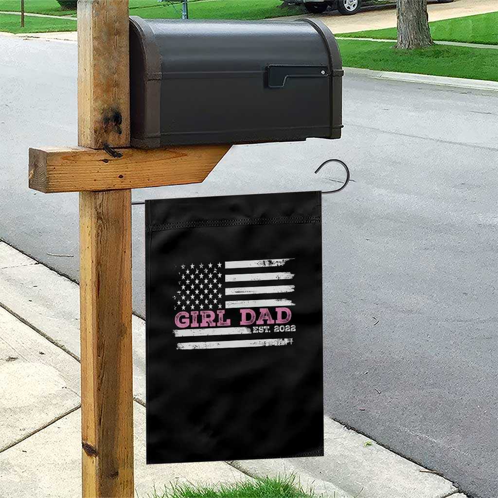 Dad Of Girl Est. 2022 Garden Flag Father Girl To Be 2022 Daddy Fathers Day USA Flag TS10 Print Your Wear