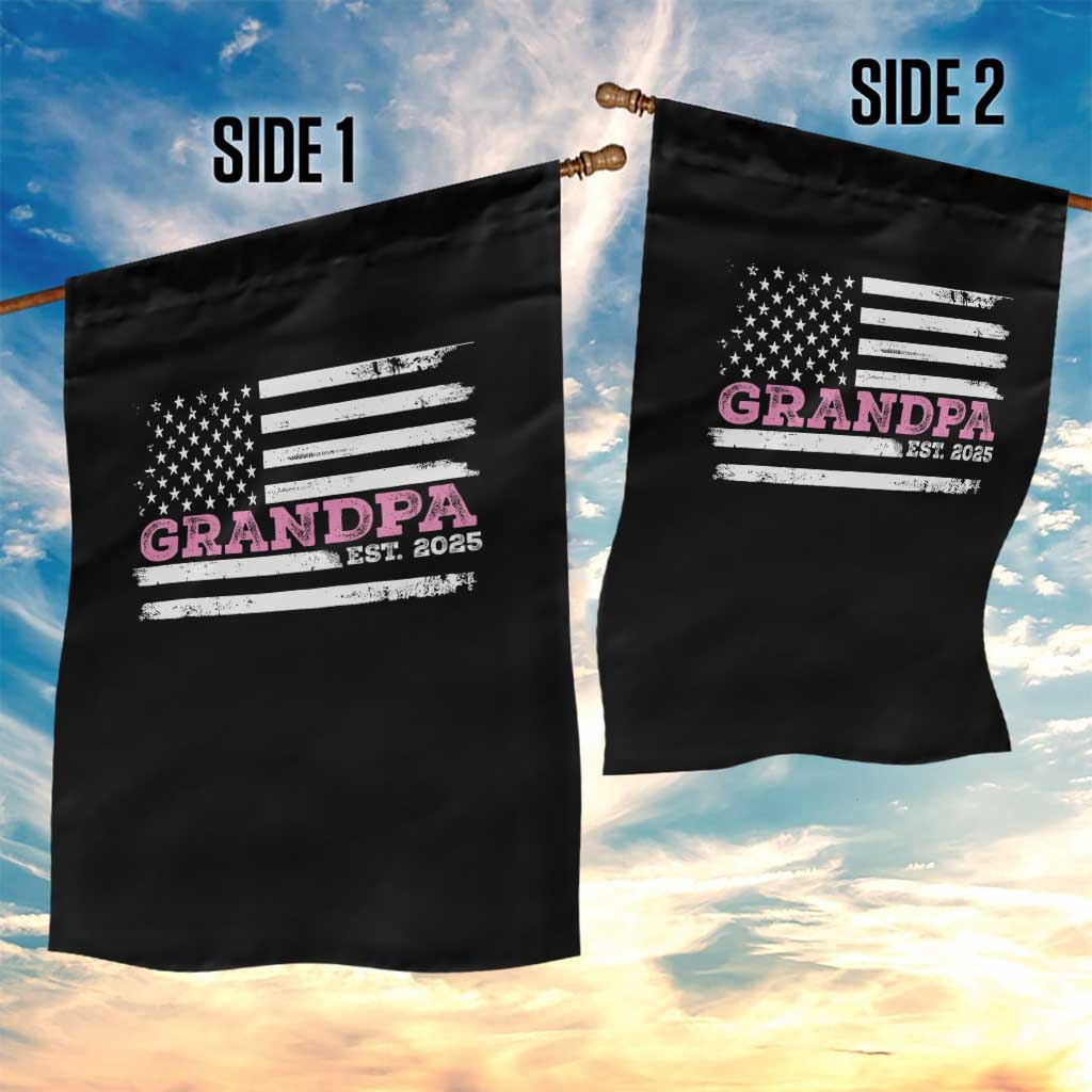 Grandpa Of Girl Est. 2025 Garden Flag Fathers Day USA Flag TS10 Print Your Wear