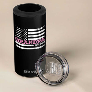 Grandpa Of Girl Est. 2025 4 in 1 Can Cooler Tumbler Fathers Day USA Flag TS10 Print Your Wear