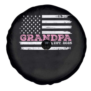 Grandpa Of Girl Est. 2025 Spare Tire Cover Fathers Day USA Flag TS10 Print Your Wear