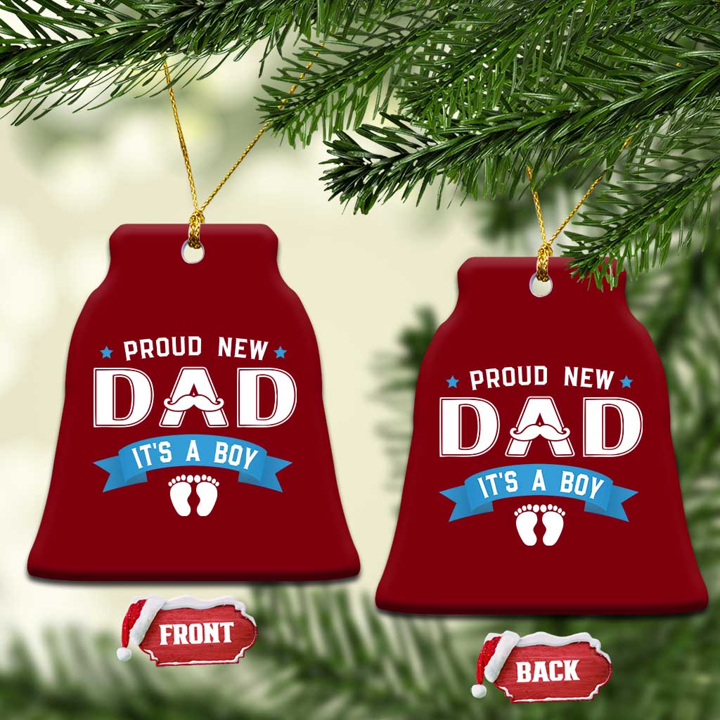 New Dad It's a Boy Ceramic Ornament Newborn Daddy Father Baby Boy Son TS10 Print Your Wear